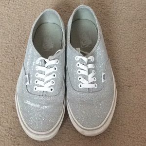 Sparkly Silver Vans